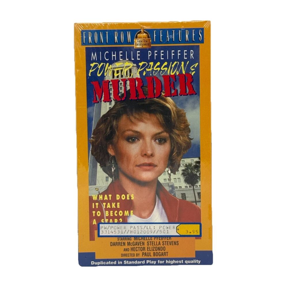 Michelle Pfeiffer - Power, Passion and Murder 1987 Film VHS Front Row Drama New
